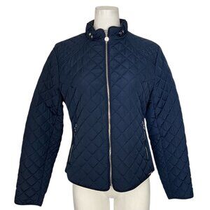 Rino & Pelle Isa Jacket 42 Large L Dark Blue Quilted